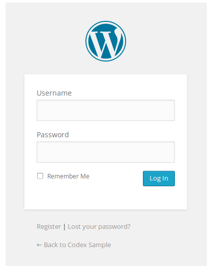 WordPress login